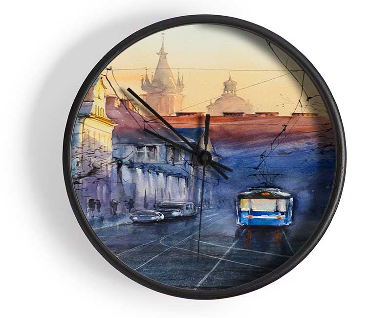 The Train Coming Through The Station Clock - Wallart-Direct UK