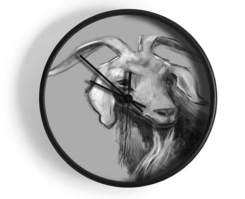 The Sketch Goat Clock - Wallart-Direct UK