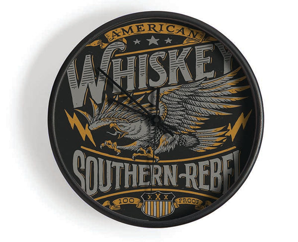 Whiskey Southern Rebel Clock - Wallart-Direct UK