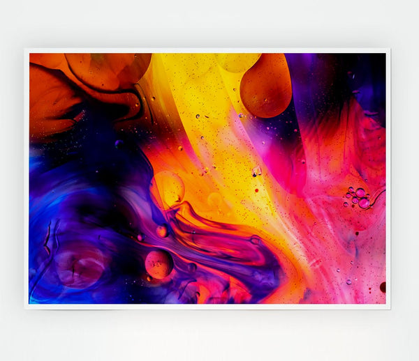 Lava And Cool Flow Print Poster Wall Art