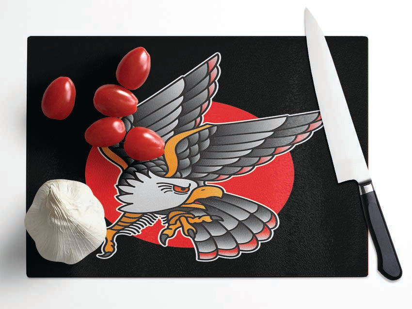 Tattoo Eagle Sun Glass Chopping Board