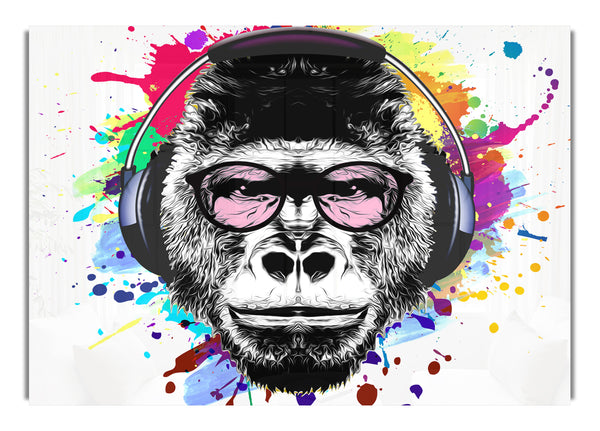 Gorilla Brille Farbspritzer