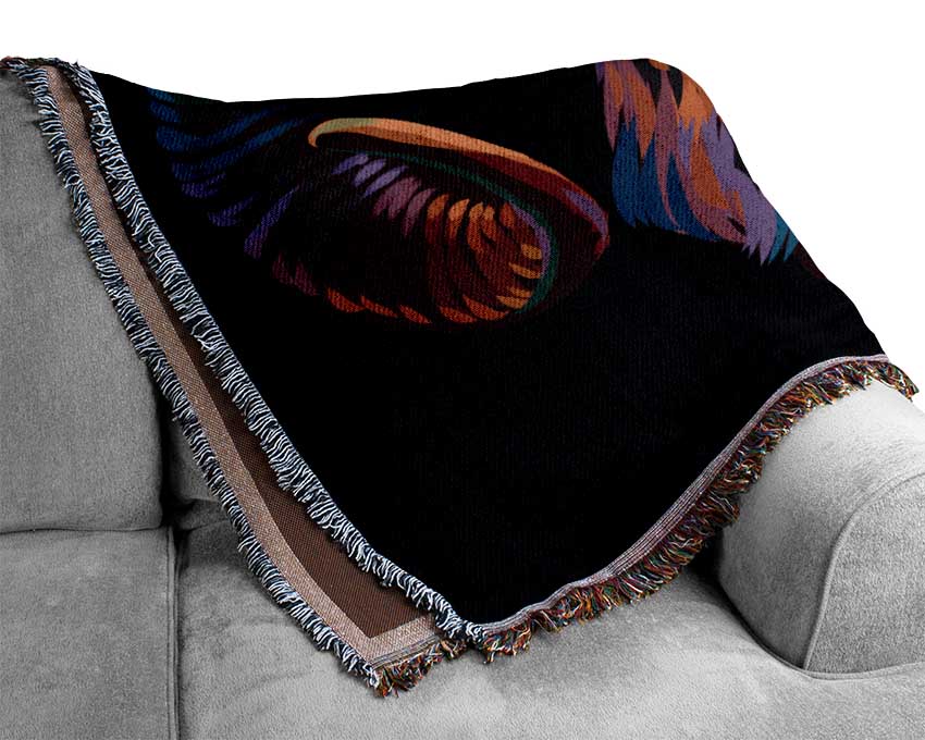 The Horned Goat Vibrant Woven Blanket