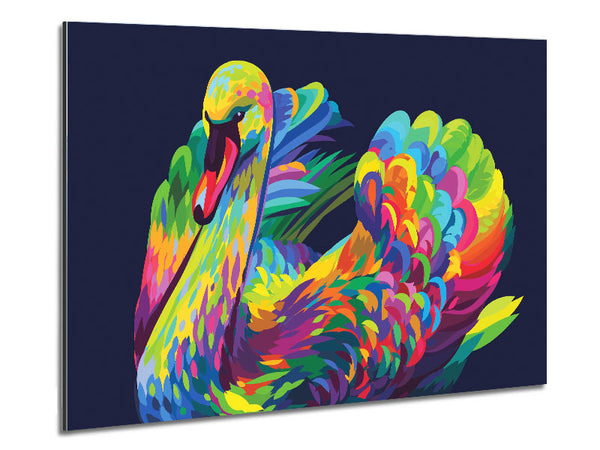 The Vibrant Swan Sitting