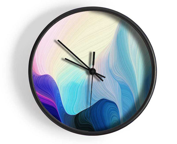 Dropping Colour And Waves Clock - Wallart-Direct UK