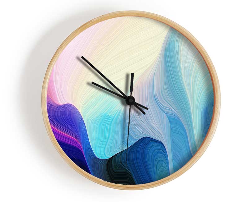 Dropping Colour And Waves Clock - Wallart-Direct UK