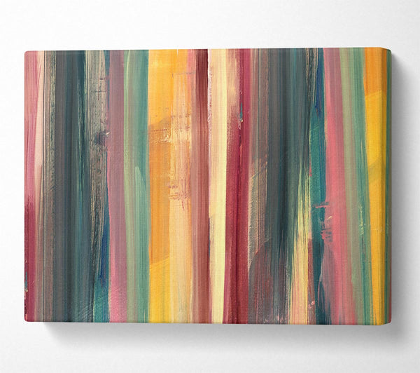 Picture of Vertical Colour Drop Lines Canvas Print Wall Art