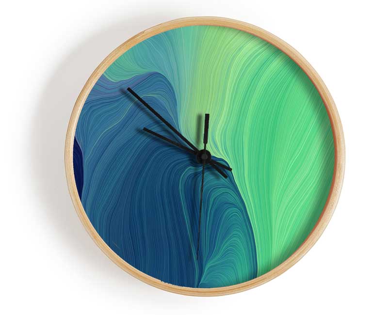 Green Formation Of Colour Clock - Wallart-Direct UK