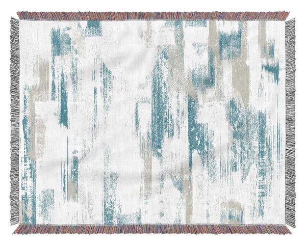 Winter Blue Vertical Paint Woven Blanket