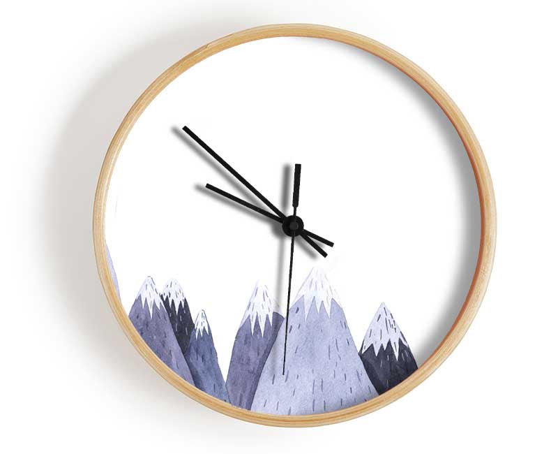 The Mountain Top Triangles Clock - Wallart-Direct UK