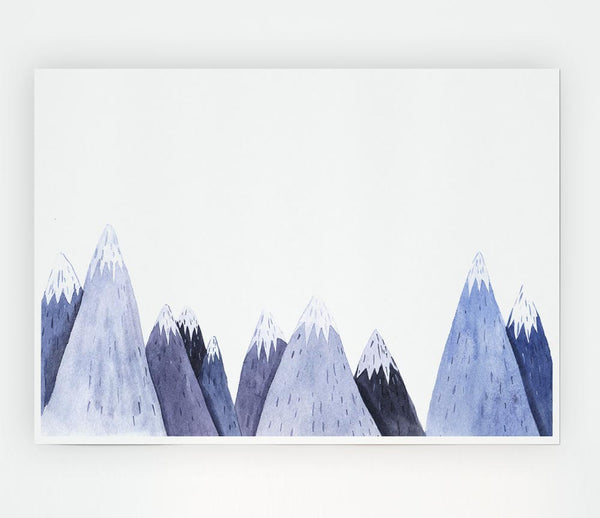 The Mountain Top Triangles Print Poster Wall Art