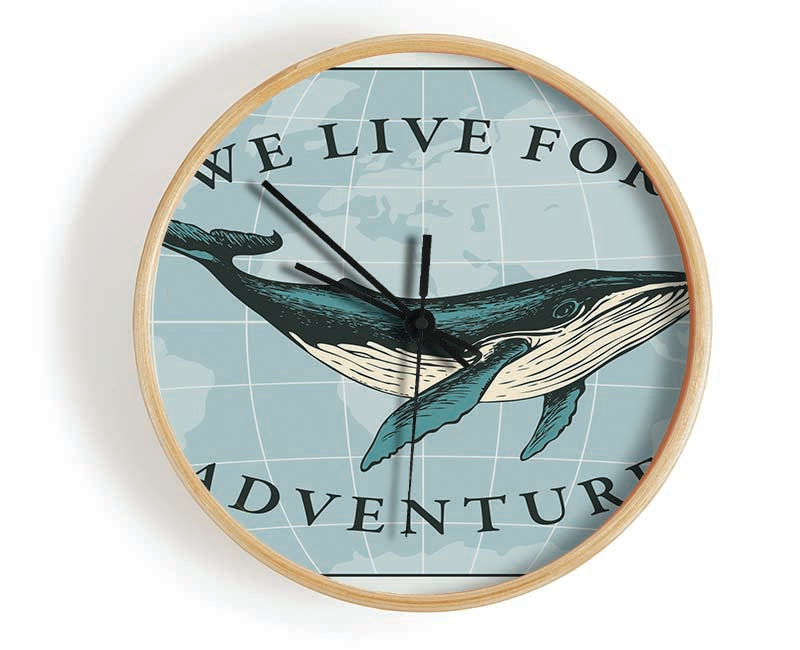 We Live For Adventure Clock - Wallart-Direct UK