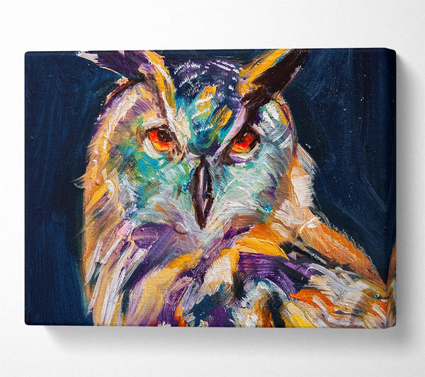 Picture of The Vivid Owl Stare Canvas Print Wall Art