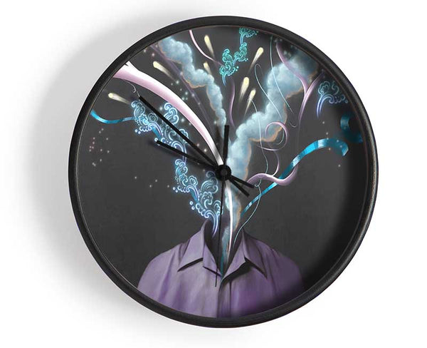 The Tree Growing Out Of The Body Clock - Wallart-Direct UK