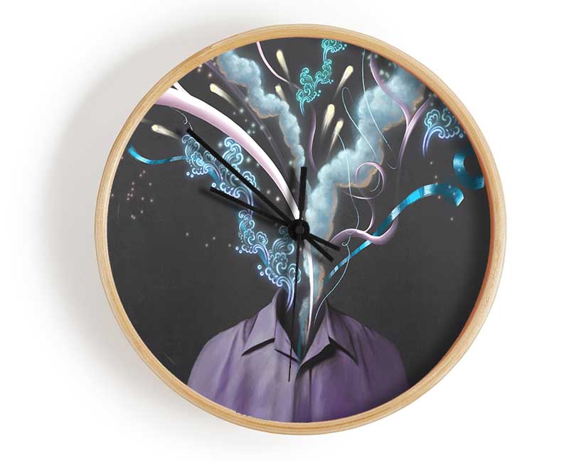 The Tree Growing Out Of The Body Clock - Wallart-Direct UK