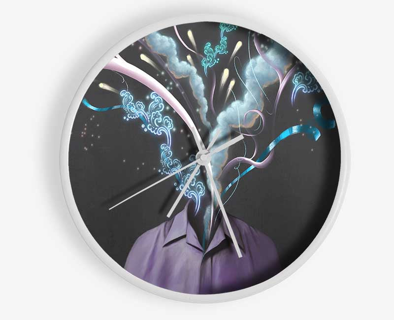 The Tree Growing Out Of The Body Clock - Wallart-Direct UK