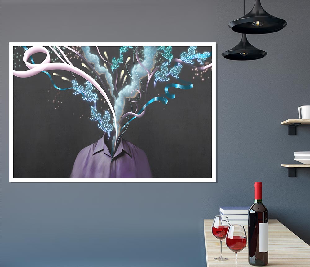 The Tree Growing Out Of The Body Print Poster Wall Art