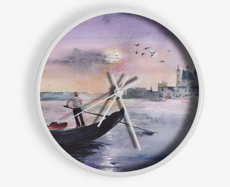 Rowing To Italy Clock - Wallart-Direct UK