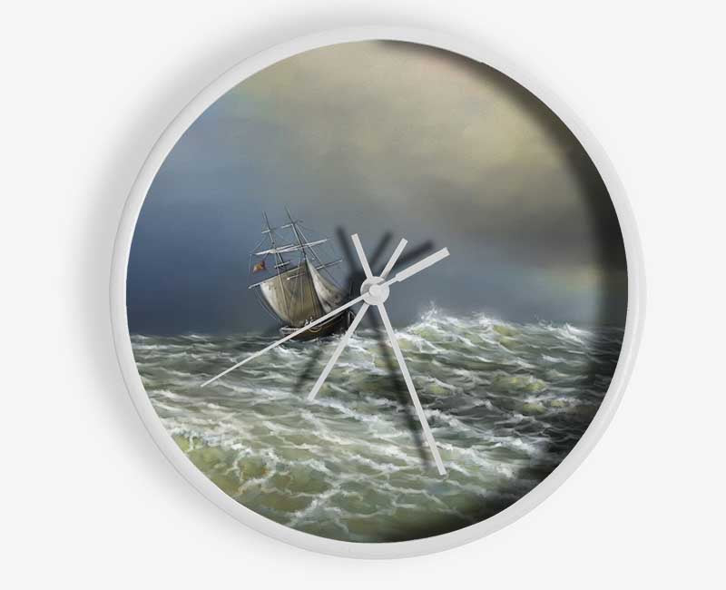 Rough Seas Ship Clock - Wallart-Direct UK