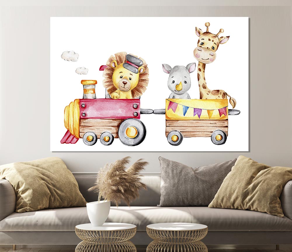 The Animal Train Print Poster Wall Art