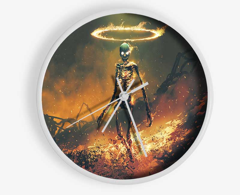 The Skeleton Warrior Clock - Wallart-Direct UK