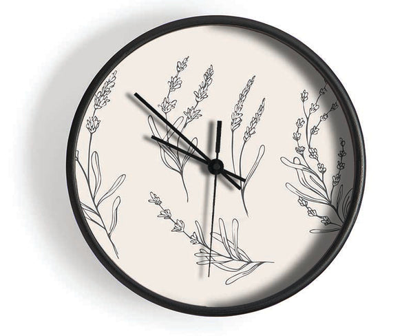 The Fine Flowers Of Britain Clock - Wallart-Direct UK