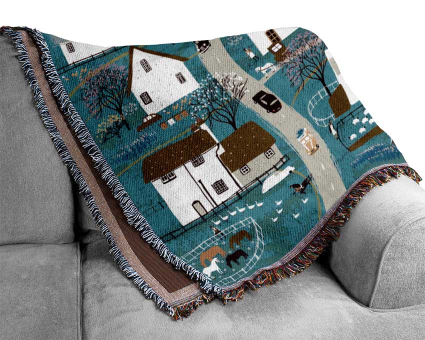 Houses Of Sweden Woven Blanket