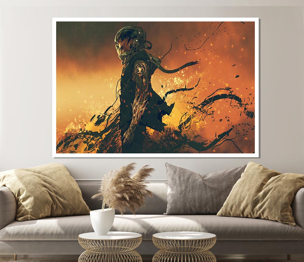 Walking Through The Fire Print Poster Wall Art