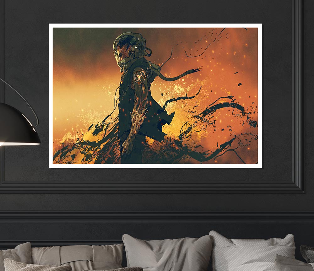 Walking Through The Fire Print Poster Wall Art