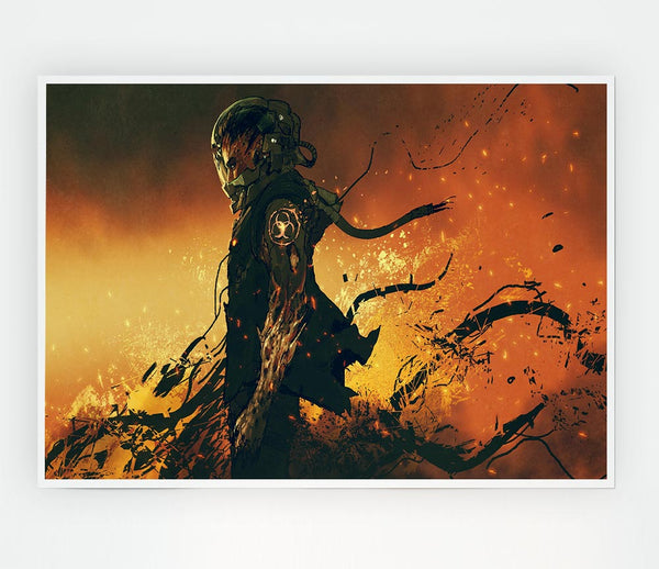 Walking Through The Fire Print Poster Wall Art