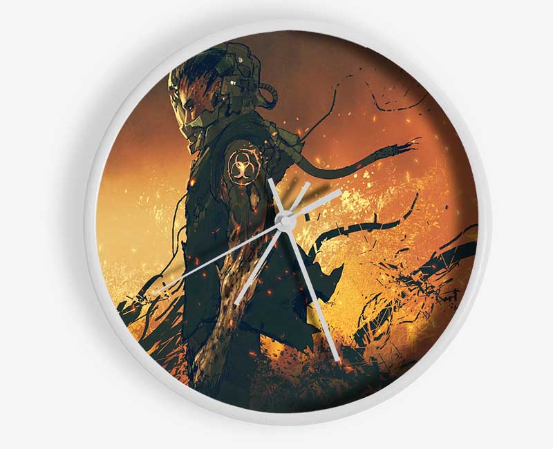 Walking Through The Fire Clock - Wallart-Direct UK