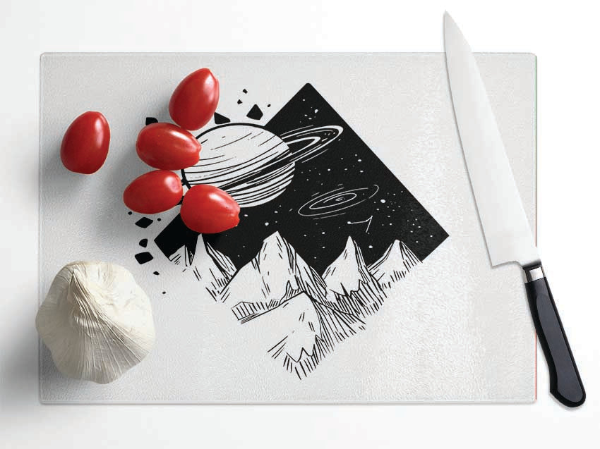 The Diamond Planet Void Glass Chopping Board