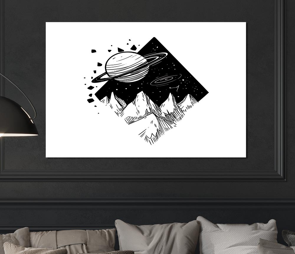 The Diamond Planet Void Print Poster Wall Art