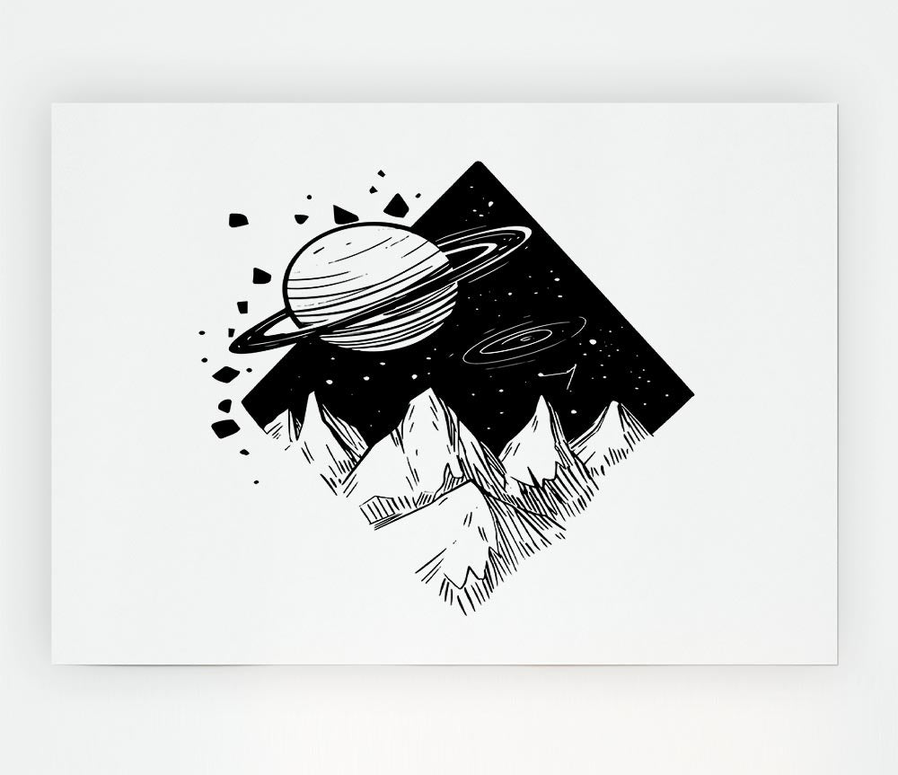 The Diamond Planet Void Print Poster Wall Art