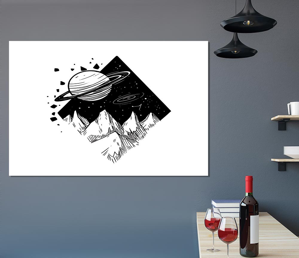 The Diamond Planet Void Print Poster Wall Art