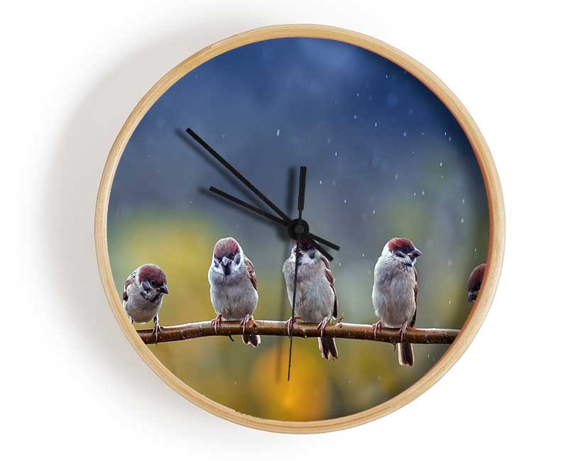 The Tits On A Branch Clock - Wallart-Direct UK