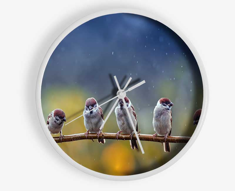 The Tits On A Branch Clock - Wallart-Direct UK