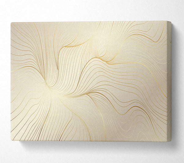 Picture of Gold Lines Of Power Canvas Print Wall Art