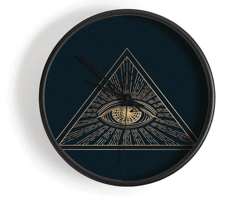 The All Seeing Eye Triangle Clock - Wallart-Direct UK