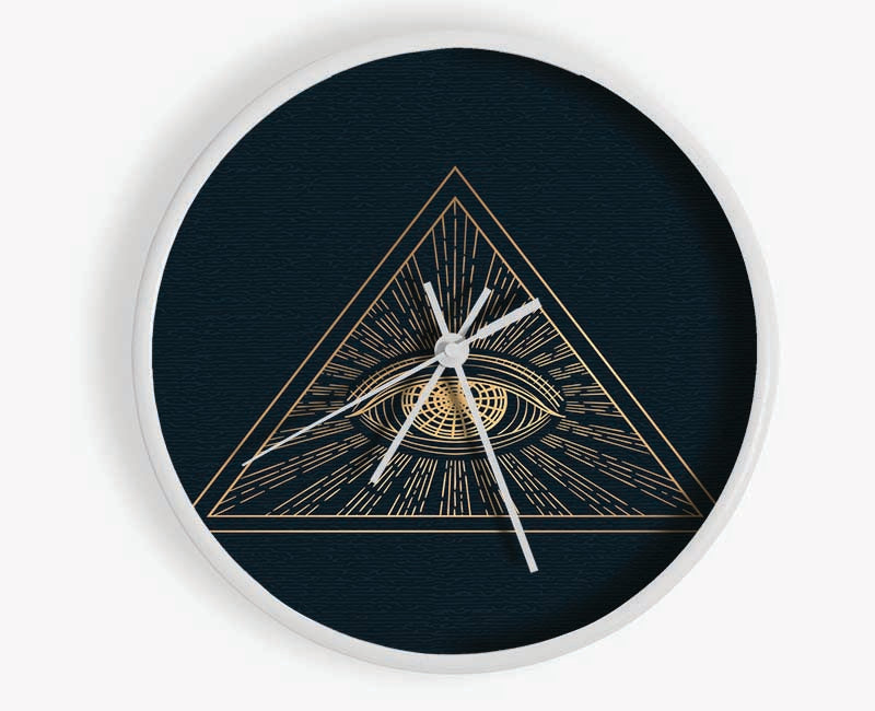 The All Seeing Eye Triangle Clock - Wallart-Direct UK