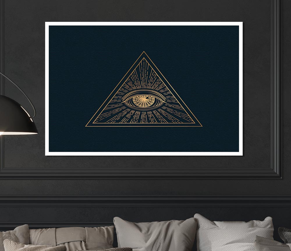 The All Seeing Eye Triangle Print Poster Wall Art