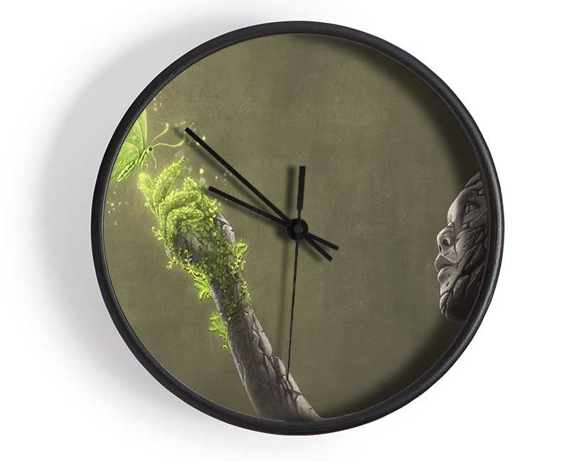 The Plant Butterfly Clock - Wallart-Direct UK