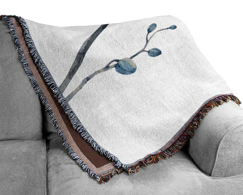 The Blue Orchid Curve Woven Blanket