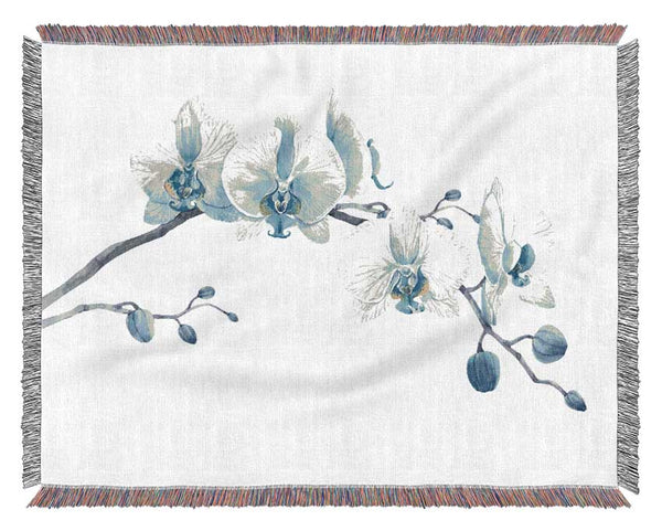 The Blue Orchid Curve Woven Blanket