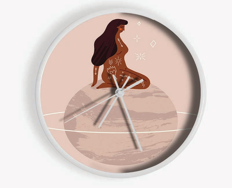 The Woman Planet Clock - Wallart-Direct UK