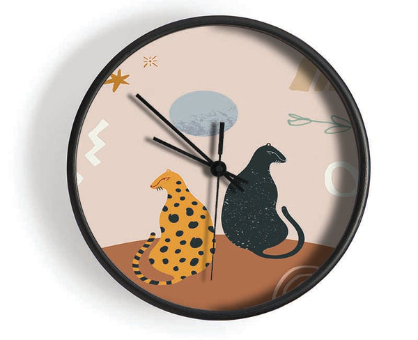 The Two Big Cats Clock - Wallart-Direct UK