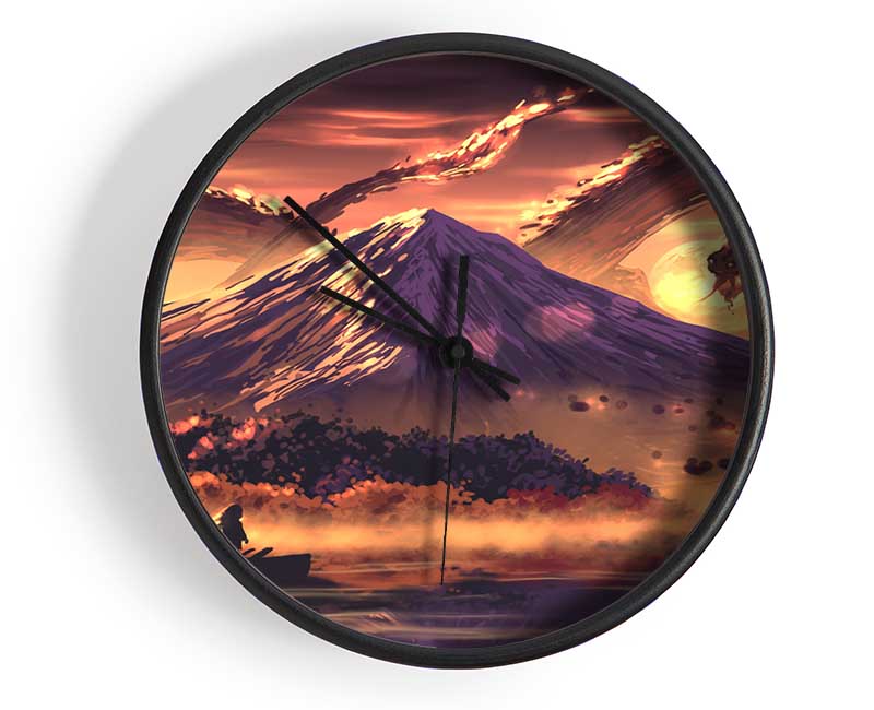 Into The Dragon Mountains Clock - Wallart-Direct UK