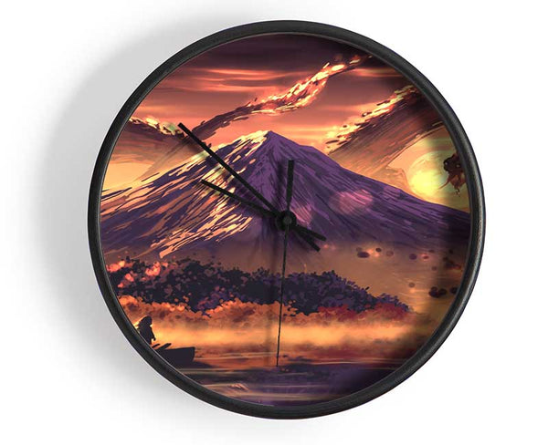 Into The Dragon Mountains Clock - Wallart-Direct UK