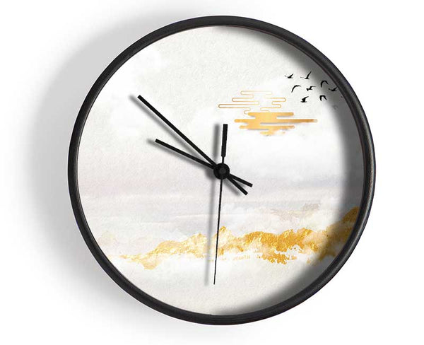 Orange Coast Tree Birds Clock - Wallart-Direct UK