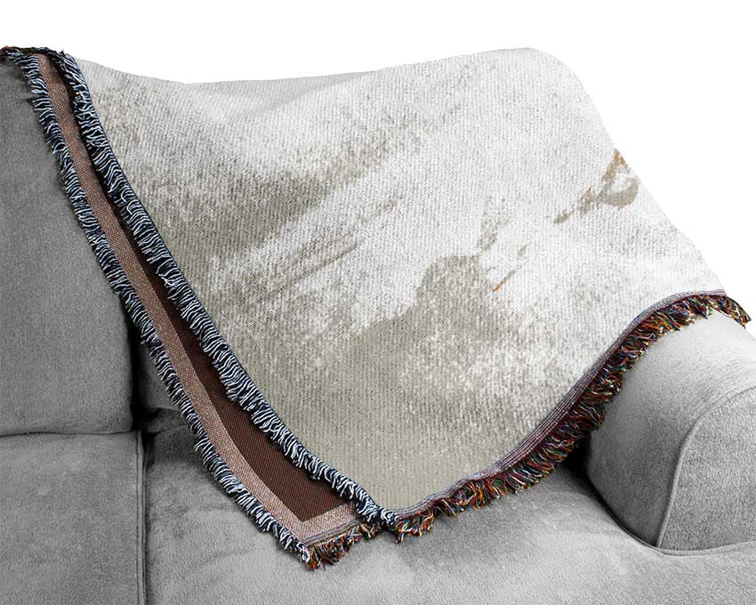 Orange Coast Tree Birds Woven Blanket